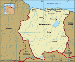 Map of Suriname