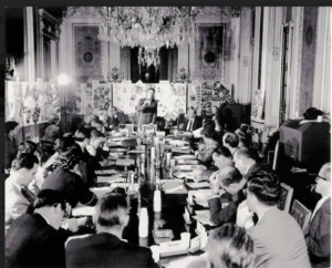 Marshall Plan Information Division Chiefs in the Grand Dining Room in 1949